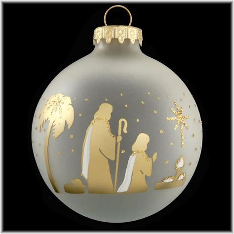 Shepherds Gold Silhouette Ornament Painted Christmas Ornaments, Hand Painted Ornaments ...