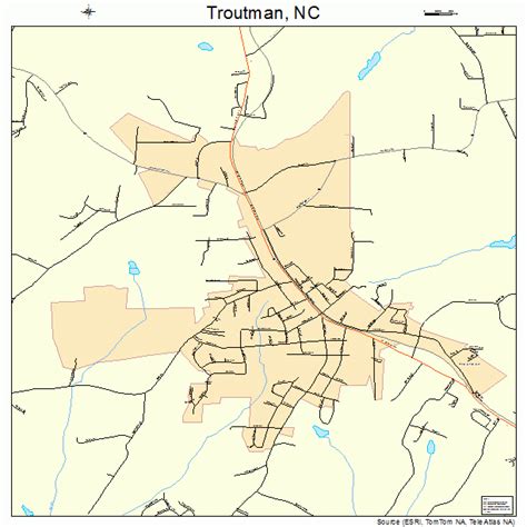 Troutman North Carolina Street Map 3768500