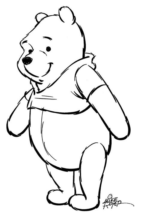 Winnie The Pooh Drawing Outline