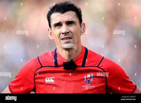 Referee Pascal Gauzere during the 2019 Rugby World Cup Pool B match at Tokyo Stadium Stock Photo ...