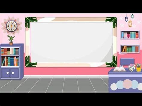 background animasi bergerak ruang kelas yang manis pink - YouTube ...