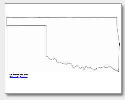 Printable Oklahoma Maps | State Outline, County, Cities