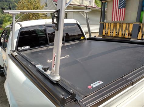 RevolverX2 Hard Rolling Tonneau Cover + TracRac SR Truck Bed Ladder Rack System | Truck bed ...