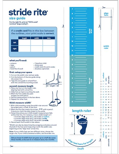 Toddler Shoe Size Chart Stride Rite