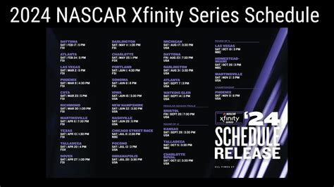 Nascar Xfinity Schedule 2024 Schedule - Cleo Mellie