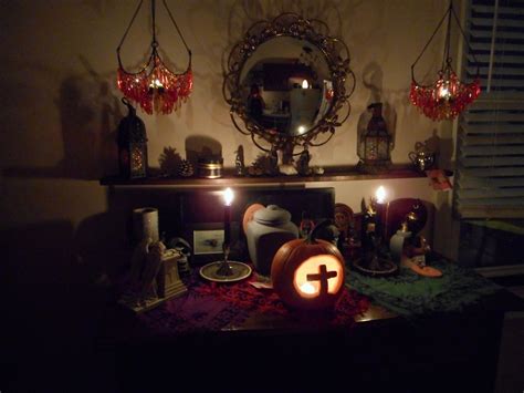 ancestor altar, Samhain | Pumpkin carving, Samhain, Altar