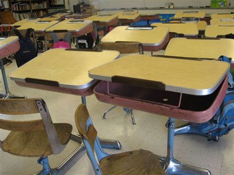 Old-school desks Old School Desks, Vintage School Desk, Old Desks ...