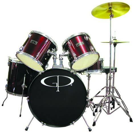 GP Percussion "Player" 5 Piece Full Size Drum Set - Walmart.com ...