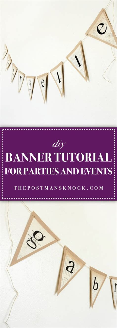 DIY Banner Tutorial for Parties and Events | Diy banner, Banner, Party