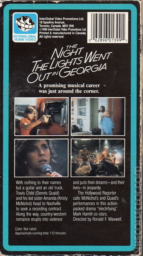 The Night the Lights Went Out in Georgia | VHSCollector.com