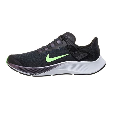 Nike Zoom Pegasus 37 Flyease Women's Shoes Black/Gre 360° View | Running Warehouse