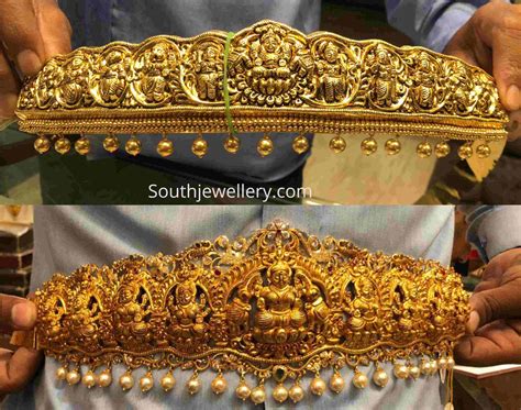 Lakshmi temple vaddanam designs - Indian Jewellery Designs