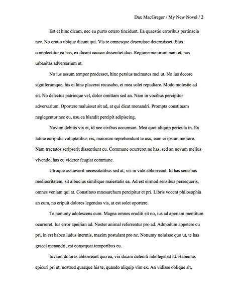 Novel Manuscript Format (with Examples) • First Manuscript