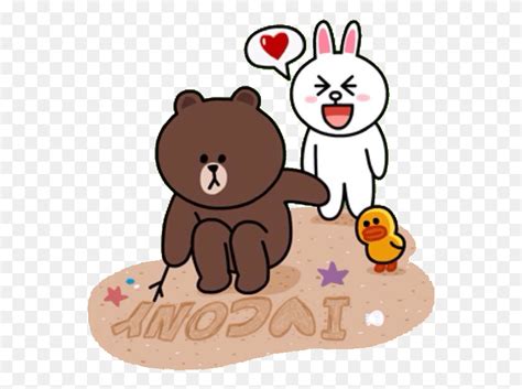 Brown Writes Line Sticker Love Animals Welovepictures Line Cony Brown Love, Birthday Cake, Cake ...