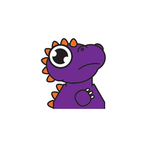 Purple Dinosaur Crying Emoji GIF | GIFDB.com