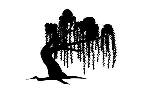 Silhouette Willow Tree SVG Cut file by Creative Fabrica Crafts ...