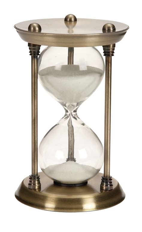 Decmode - Antique Style Brushed Gold Metal Hourglass with White Sand 15 ...