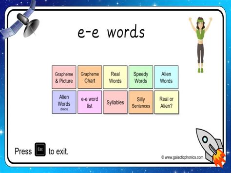 ee split digraph phonics worksheets and games - Galactic Phonics