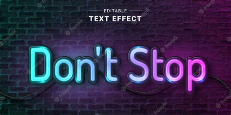 Premium Vector | Editable neon tube text effect futuristic graphic styles