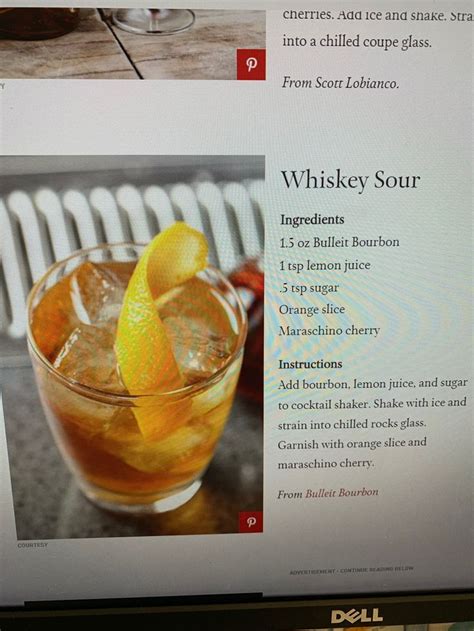 Whiskey sour Whiskey Sour Ingredients, Bulleit Bourbon, Maraschino ...