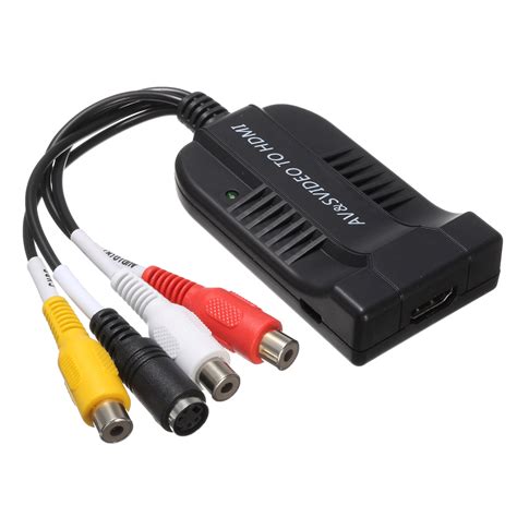 1080P HD AV and S-Video To HDMI Audio Adapter Converter with USB Cable ...