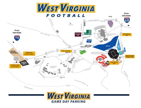 Wvu Football Parking Map - New Mexico Map