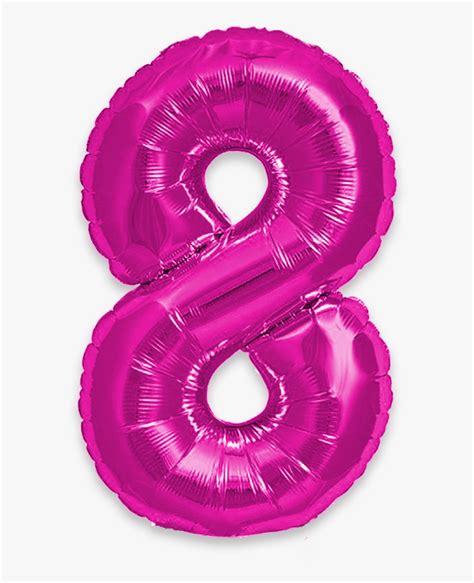 Pink - Number 8 Balloon Blue, HD Png Download - kindpng