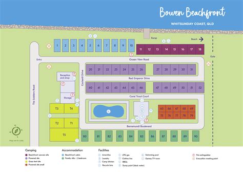 Park map - NRMA Bowen Beachfront Holiday Park