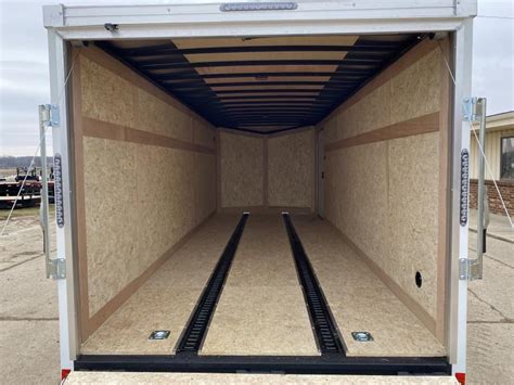 American Hauler 7x20 10K Night Hawk V-Nose Ramp Enclosed Cargo Trailer ...