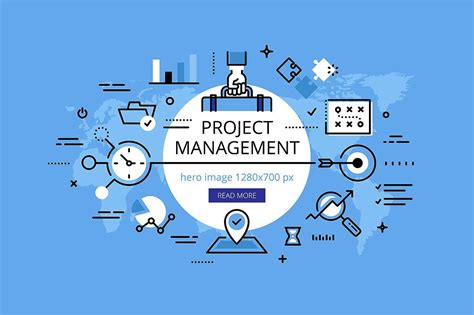 Project Management hero banner set