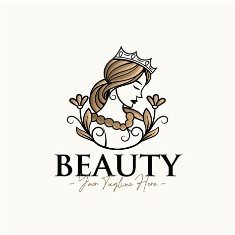 Woman natural queen feminine gold beauty logo design template 7924277 ...