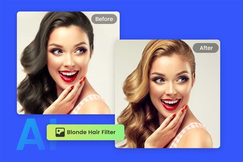 Blonde Hair Filter: Virtual Hair Color Try on for Blonde Hair | Fotor