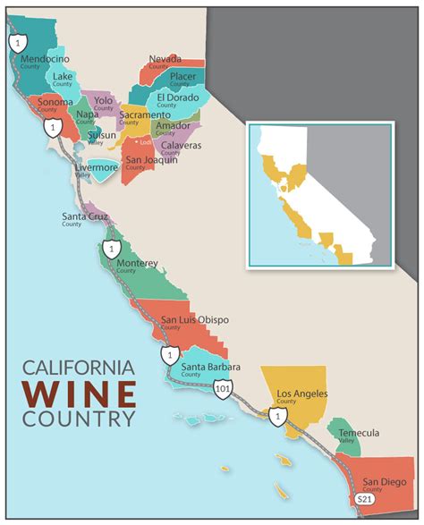 Central Coast Wine: The Varieties And Regions | Wine Folly - California Wine Ava Map - Printable ...