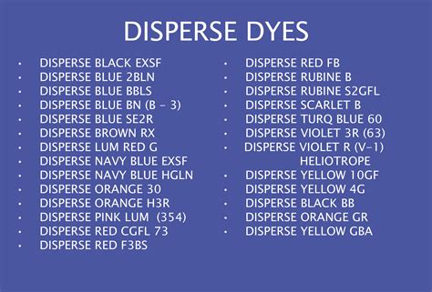 DISPERSE DYES – ARSHAD TRADERS