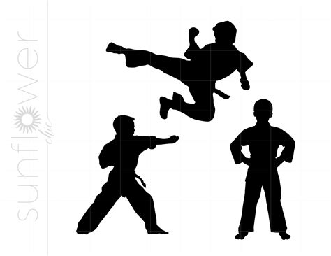 Karate Kid SVG / Niño Karate Silueta Clipart / Karate Silueta - Etsy España