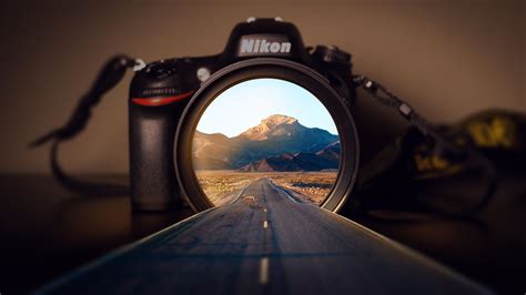 #Nikon #camera #desert #abstract #modern #road #1080P #wallpaper # ...