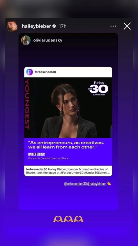 Hailey Bieber Via Instagram Story in 2022 | Creative director ...