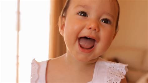 Baby Laughing Close Up Stock Footage SBV-300582754 - Storyblocks