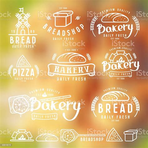 Set Of Bakery Labels Badges And Design Elements Stock Illustration ...