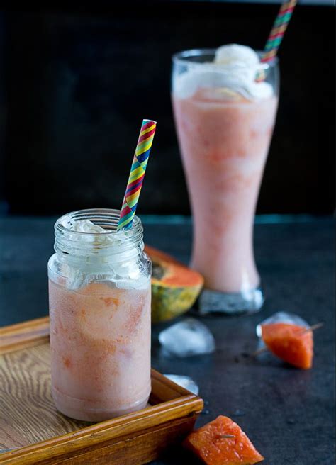 Papaya Milkshake recipe is super simple and easy to make. A very ...