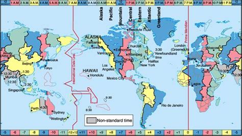 time zone map | International date line, Time zone map, World geography