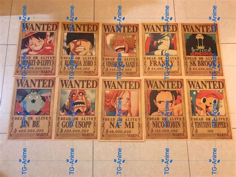 One Piece Wanted Poster Straw Hat Pirates