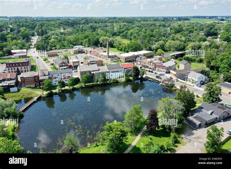 An aerial of the town of Ayr, Ontario, Canada Stock Photo - Alamy