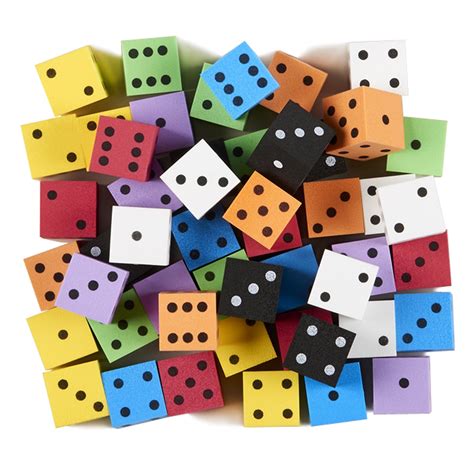 Koplow Games Foam Spot Dice, 1", Assorted Colors, Bag of 50 - Walmart.com - Walmart.com