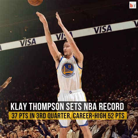 Klay thompson sets nba record with 37 points in a quarter - scoopnest.com