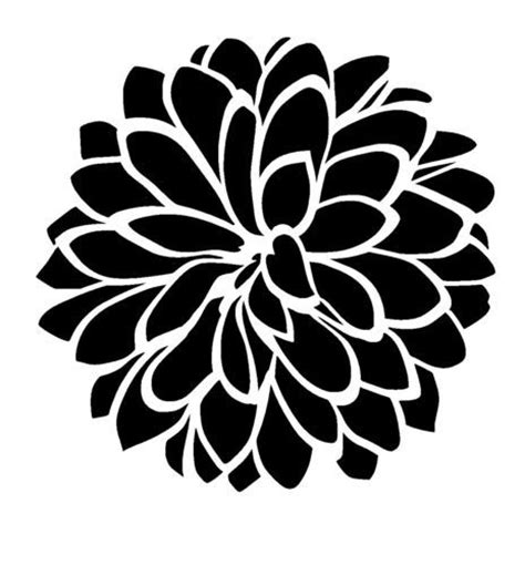 Dahlia Flowers Svg Files Peony Flowers Outline Floral Svg Cutting ...