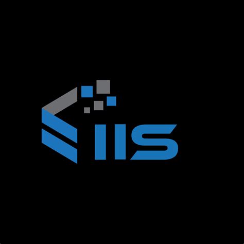 IIS letter logo design on black background. IIS creative initials letter logo concept. IIS ...