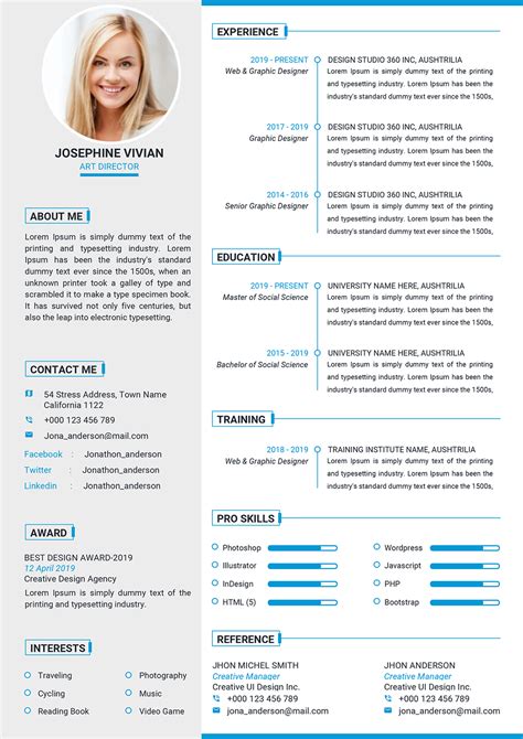 Professional Resume Template Word to download Word format