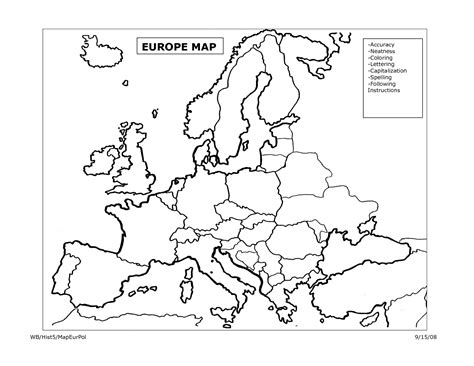 13 Europe Map Blank Worksheet / worksheeto.com