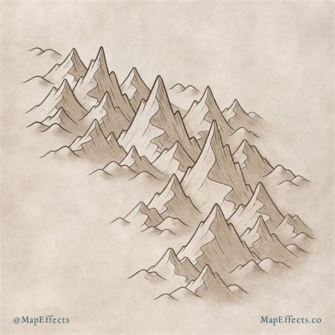 How to Draw Mountains on Your Fantasy Map — Map Effects